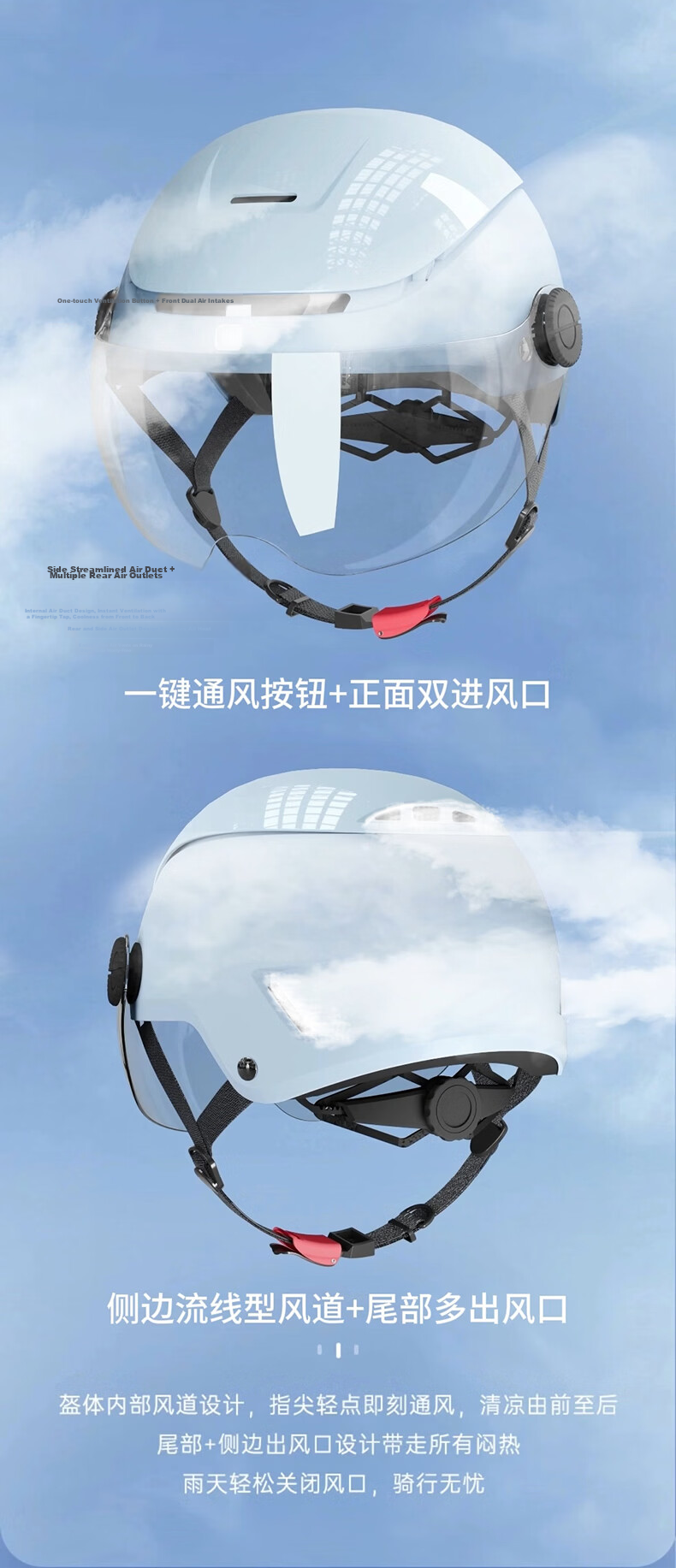 Blue Polaris Electric Bike Helmet Summer Electric Scooter Riding Half Helmet Motorcycle Rider Helmet Ventilated Rainproof Four Seasons 3C Certified Lightweight Commuter Helmet Khaki Yellow 5