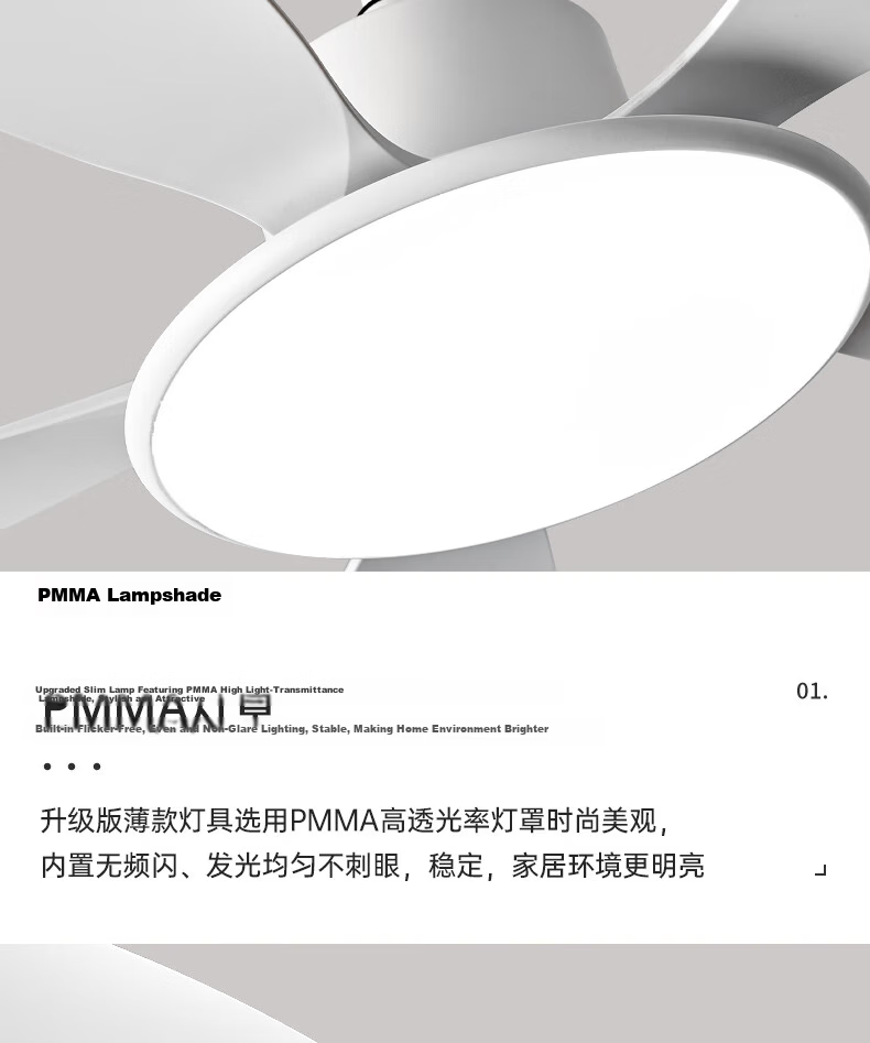 Airmate [With Installation] Ultra-thin Integrated Ceiling Fan Light 52-inch Large Size for Living Room Dining Room Bedroom 23