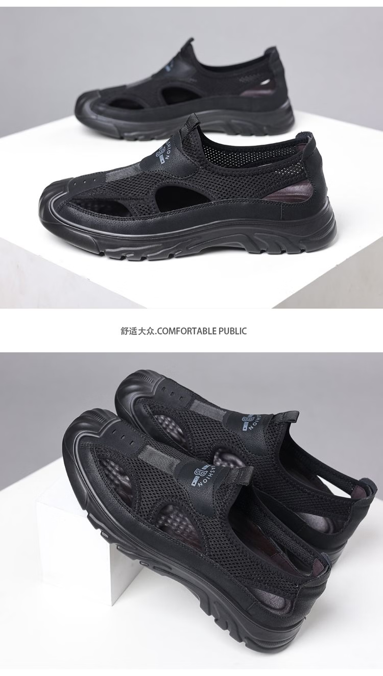 Jingzhenlianggong New Casual Sandals High-Quality Ultra-Soft Men's Breathable Sandals Wear-Resistant Non-Slip Dark Brown [Water-Resistant] Size 41 21