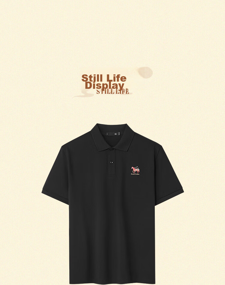 HLA Hailan Home Men's Polo Shirt 2026 New Year Dunhuang Series Cool Embroidered Short Sleeve Summer 9