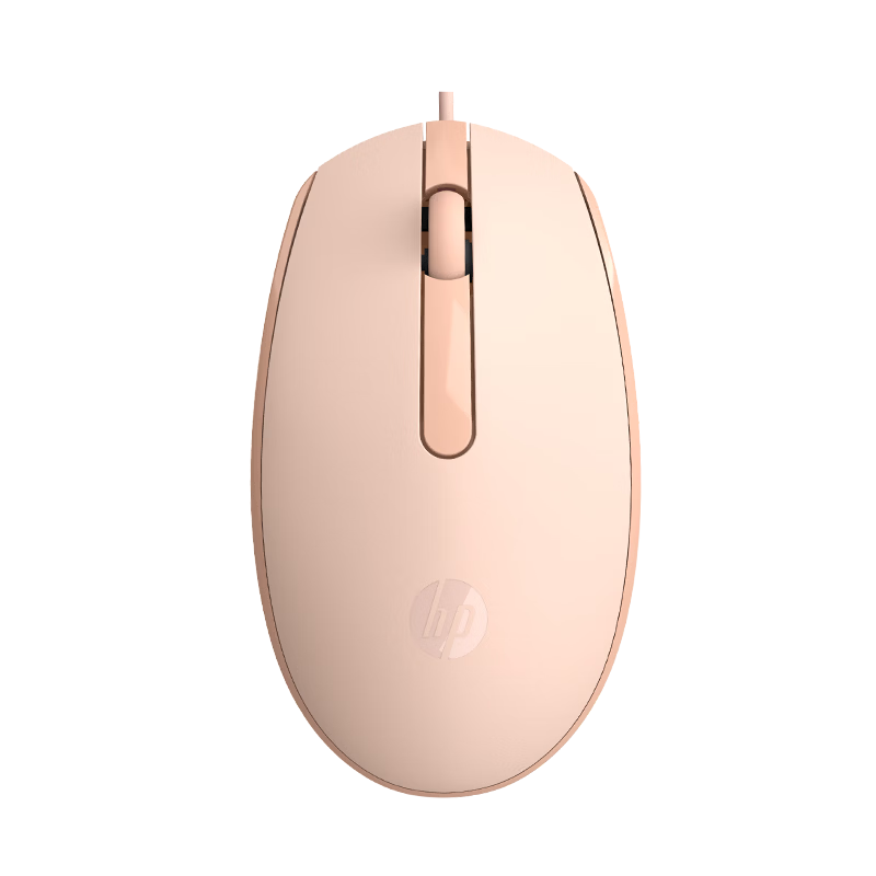 HP M10 Mouse, Wired Mouse, Business Office Mouse Suitable for Men And Women, USB Interface Plug-And No Driver Required, Wired Mouse, Milk Tea Color