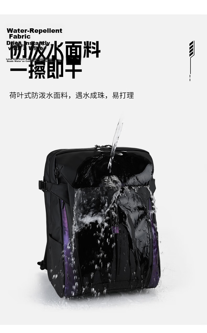 Edison Large Capacity Daily Commuter Travel Backpack Outdoor Motorcycle Riding Night Reflective Backpack W67-1 12