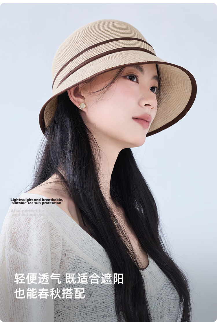 JIUMU Women's Sun Protection Hat UV Protection Outdoor Summer Bucket Hat Face Covering 5