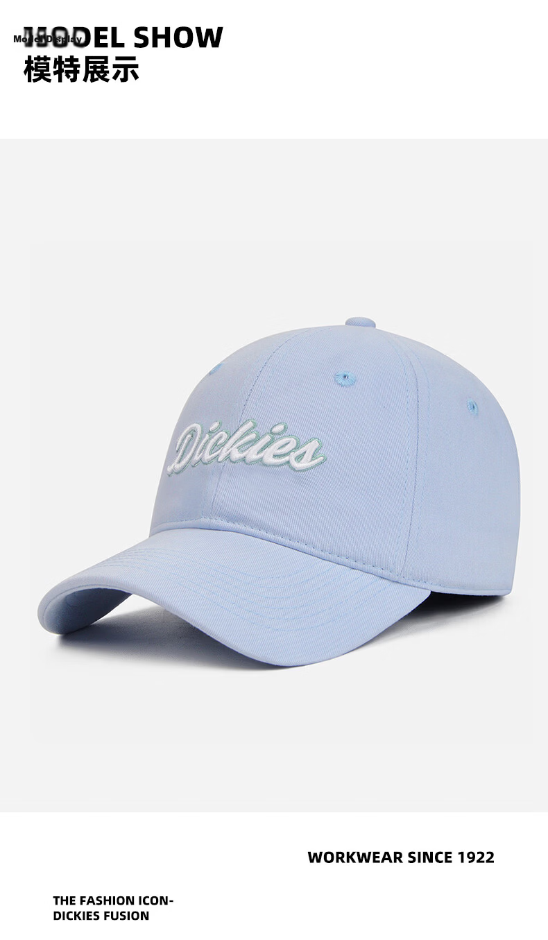 Dickies New Retro Baseball Cap Unisex Soft Top Pure Cotton Duckbill Hat Navy Blue 30