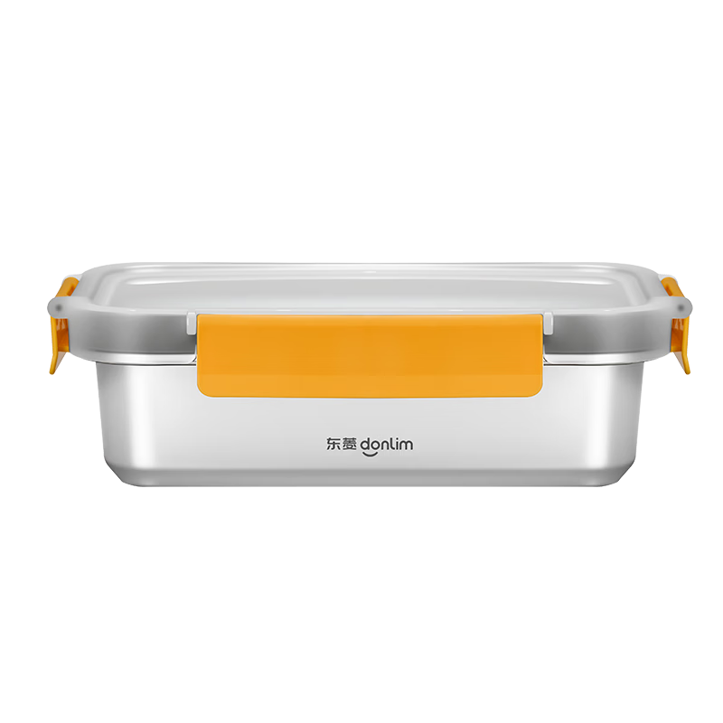 Donlim Stainless Steel Food Storage Container 3500ML 304 Food Grade Airtight Microwaveable Lunch Box Refrigerator Storage Box