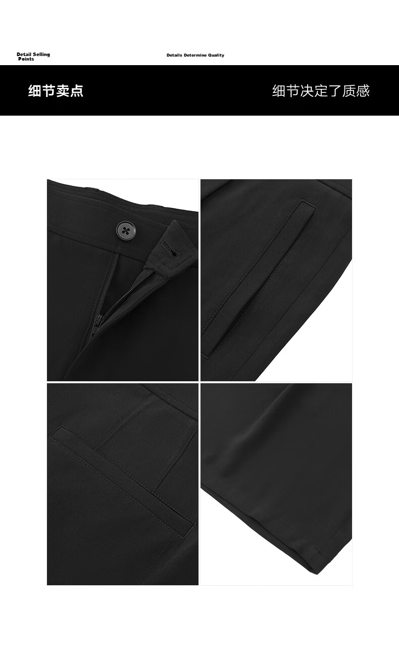 Gxgjeans Men's Metal Belt Loop Simple Commuter Loose Casual Dress Shorts 26 Summer New Black 180/XL 10