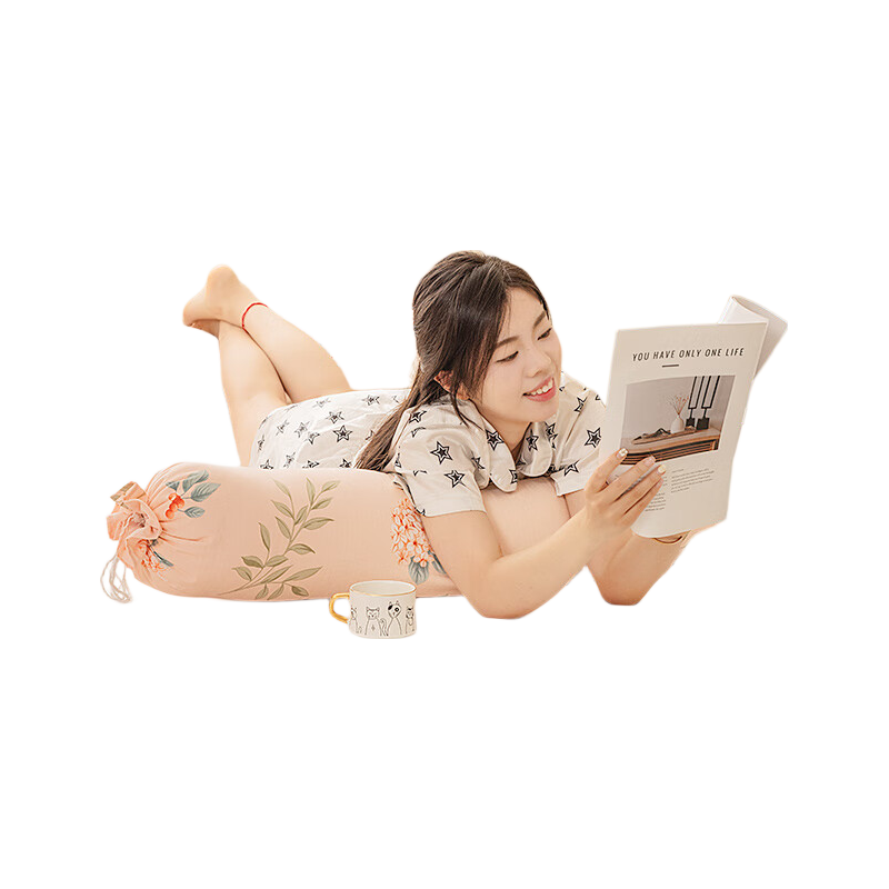Grace Pillow, Candy Long Body Pillow, Summer Sleeping Leg Pillow, Gift for Women, Removable And Washable, 75cm, Floral Patter