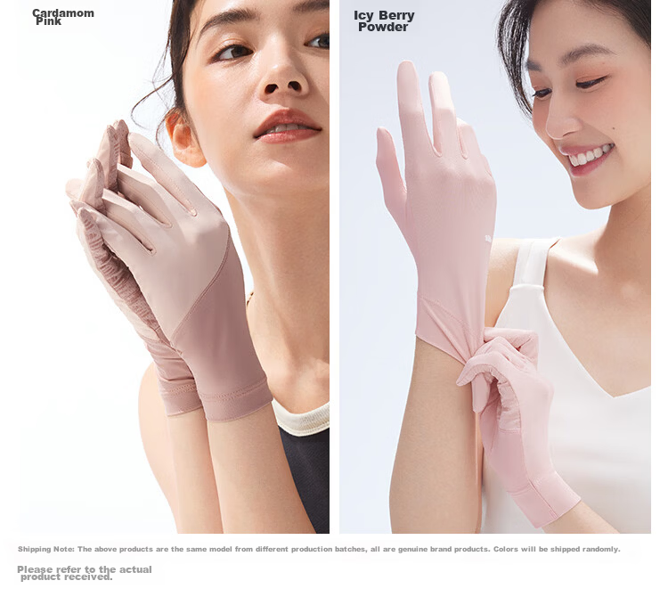 Beneunder Driving Cooling Outdoor Sun Protection Gloves for Women Breathable UV Protection Gray Beige AL360 17