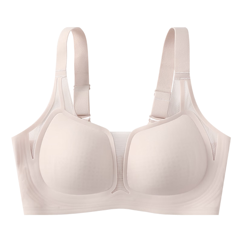 Tingmei Large Bust Exclusive Lifting Anti-Sagging Women's Push-Up Soft Support Seamless Wireless Side Breast Gathering Bra