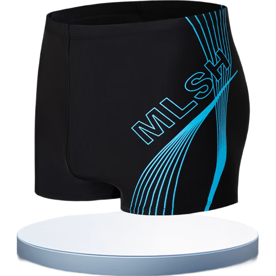 LangSha Men's Professional Training Swim Trunks Quick-Dry Beach Pool Swimwear