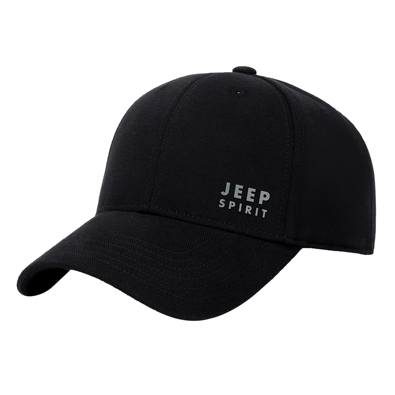 JEEP Men's Korean Style Trendy Baseball Cap Fashion Simple Duckbill Hat Unisex Couple Casual Street Cap Four Seasons A0298 Black