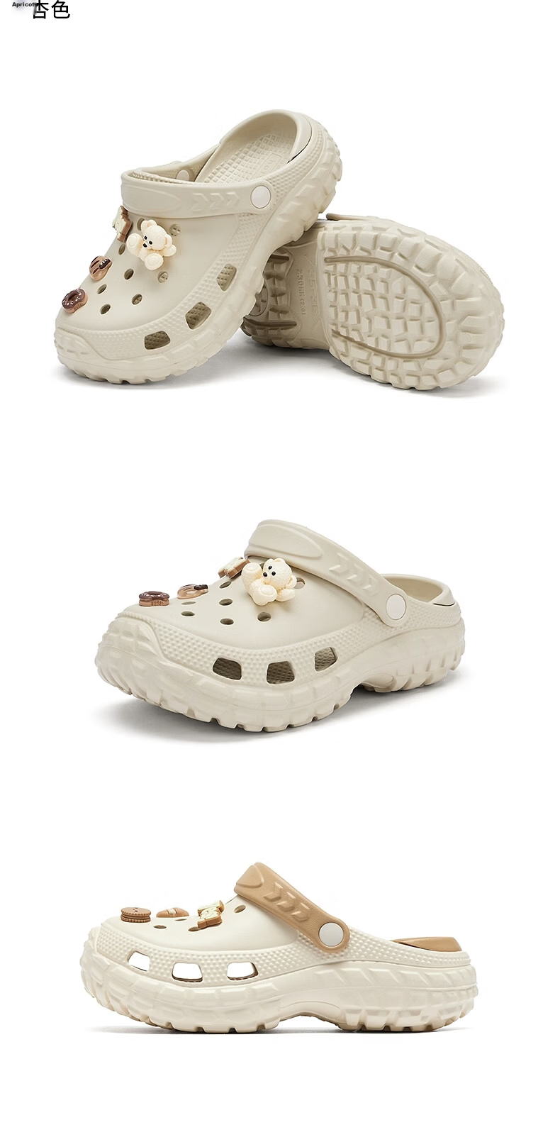 Hotwind Women's Summer New Fashion Height-Increasing Thick-Soled Clogs Casual Cute Beach Outdoor Slippers 13