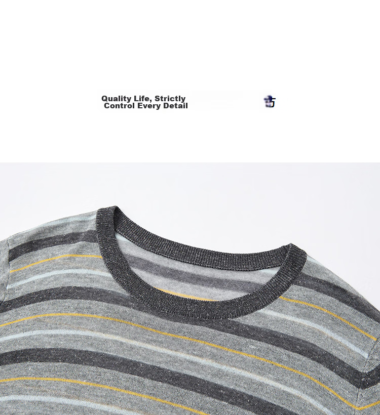 Demana [Mulberry Silk and Wool Blend] Spring College Style Colorblock Striped Stretch Slim Fit Women's Knit Sweater 12