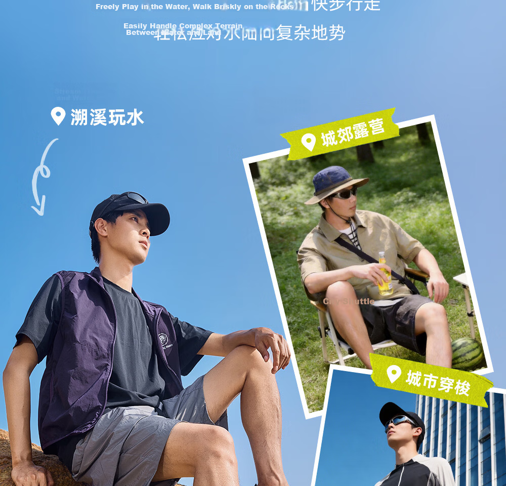 CAMEL Summer Open-Toe Breathable Outdoor Sports Casual Beach Hiking Sandals G16M307030 Gray Size 41 3
