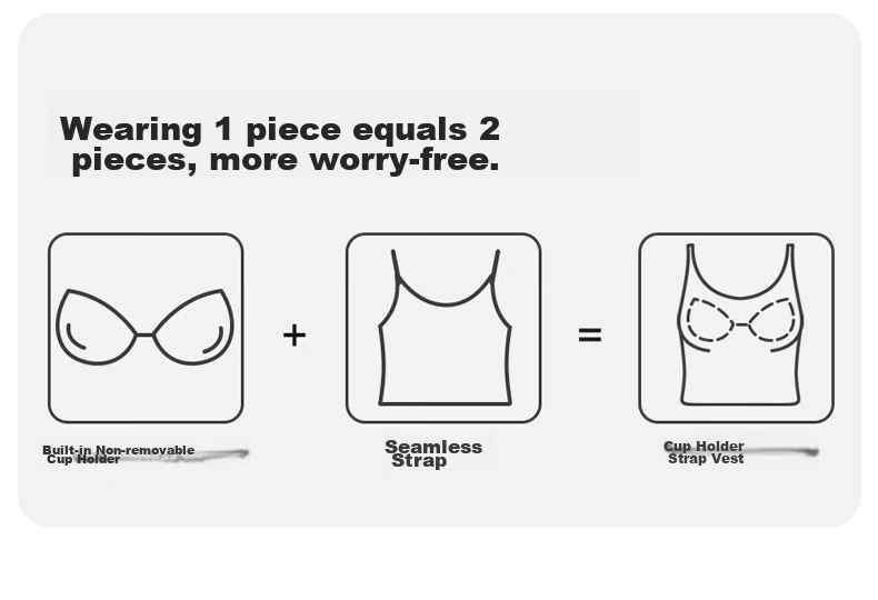 Free Style Ice Silk Camisole Women's Vest Summer Seamless Bra Innerwear Slimming Anti-Expansion Wearable Outerwear 4