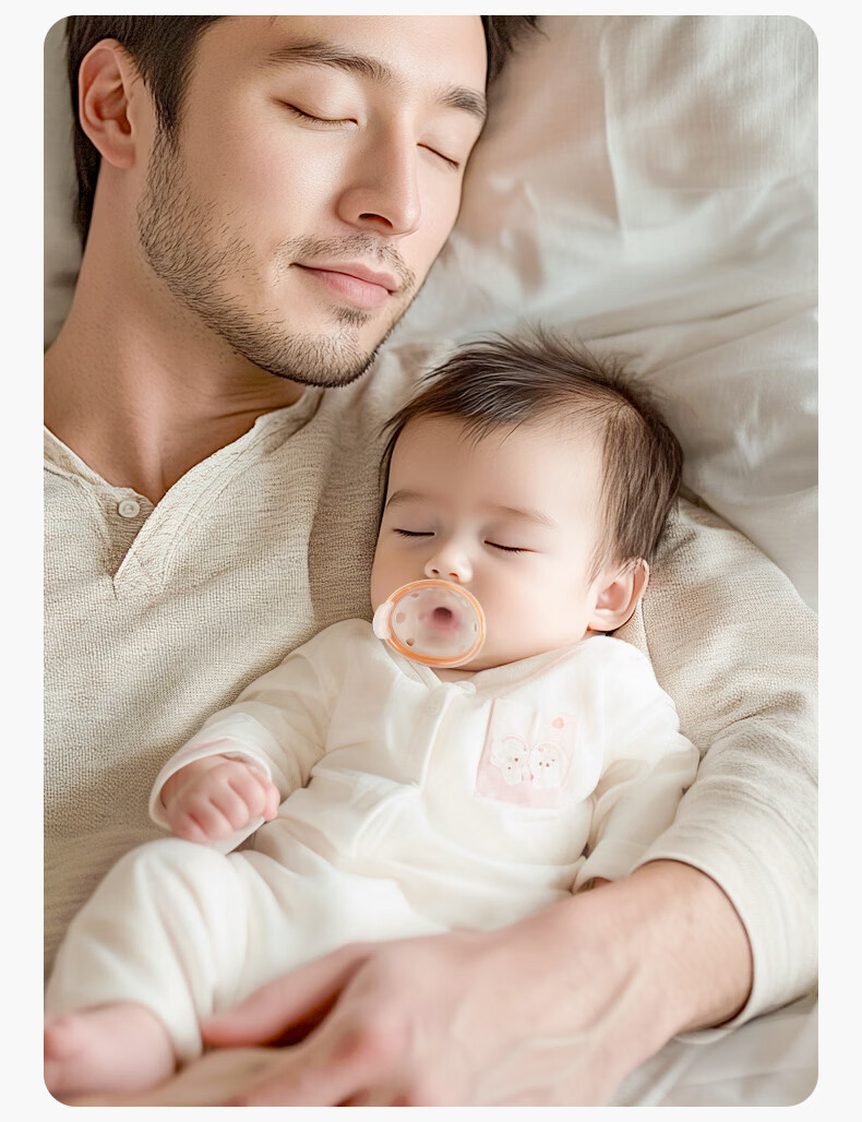 Jiaeryou Soothing Pacifier for 1-3-6+ Months, Anti-Colic, Anti-Overbite, Newborn Silicone Ultra-Light Sleep Aid, 2-Pack 7