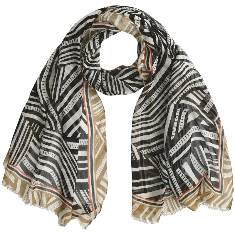 ELLE Modal Vintage French Elegant Silk Scarf Women's Spring Summer Shawl Gift for Mom Wrap
