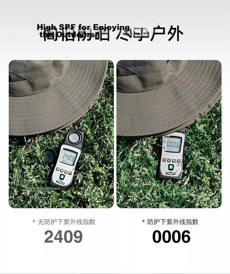 GOLOVEJOY Men's Breathable Fisherman Hat Wide Brim Outdoor Hiking Camping Sun Protection Army Green 7