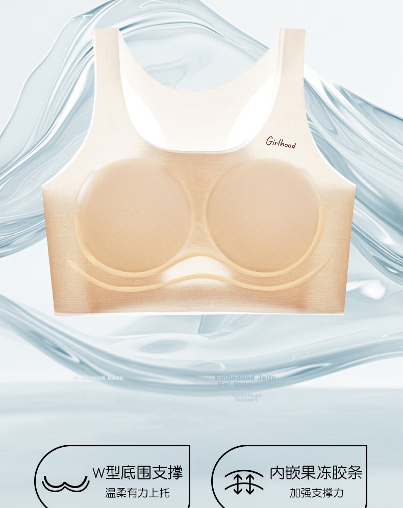 Ariel & Aurora Girls' Sports Bra Shockproof Running Underwear for Middle and High School Students Three Stages 9-12-18 Years Old Girls Development Period 5