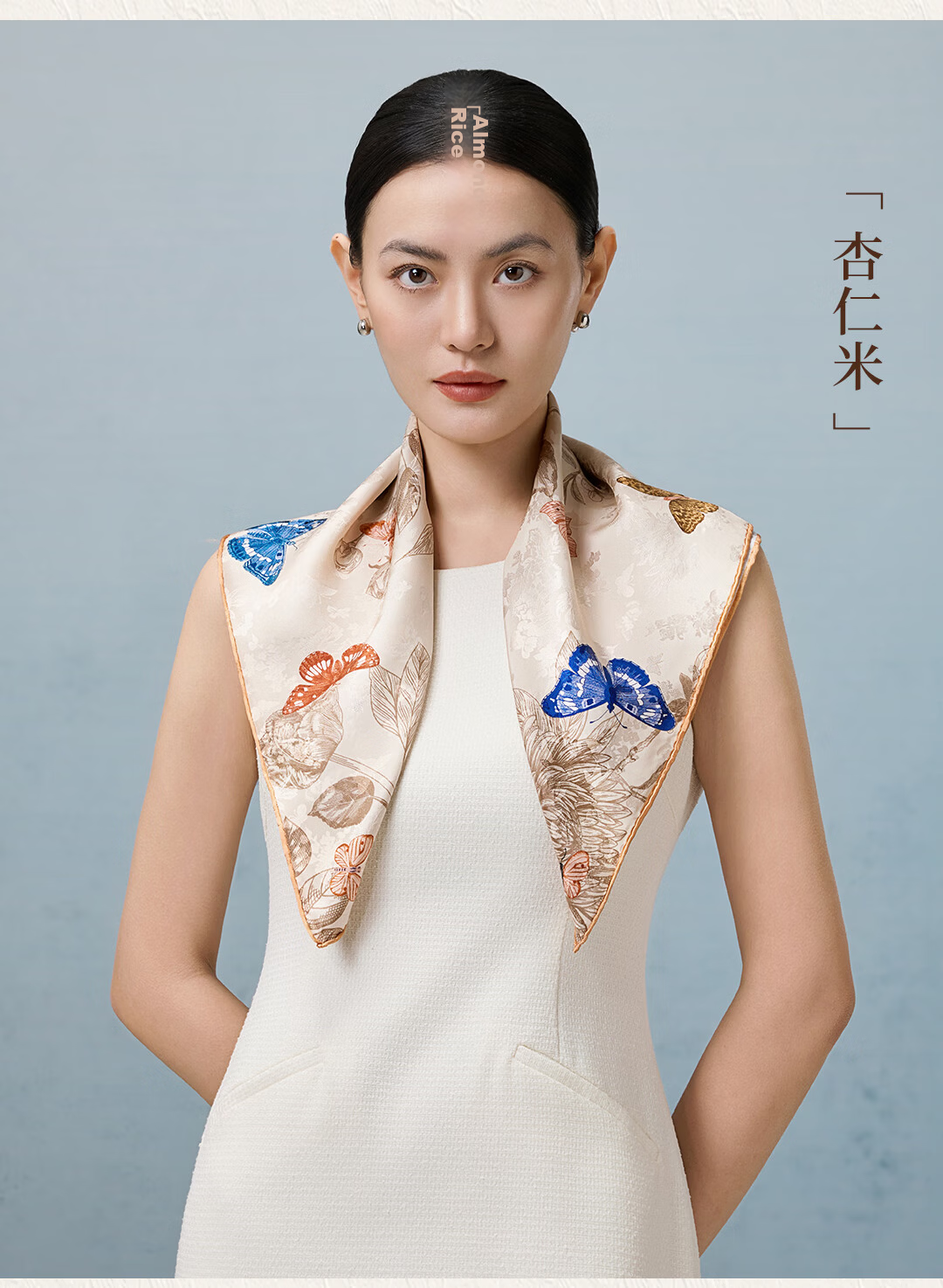 Shanghai Story 100% Mulberry Silk Double-Sided Printed Square Scarf Breathable Women's Gift for Mom Birthday Gift for Girlfriend 7