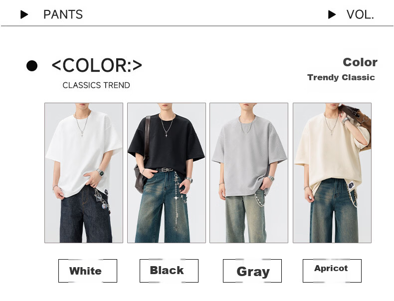 Fingercroxx IT Men's Summer Casual Basic Cotton T-Shirt, Trendy Loose Fit Short Sleeve Crew Neck Top, White, M 11