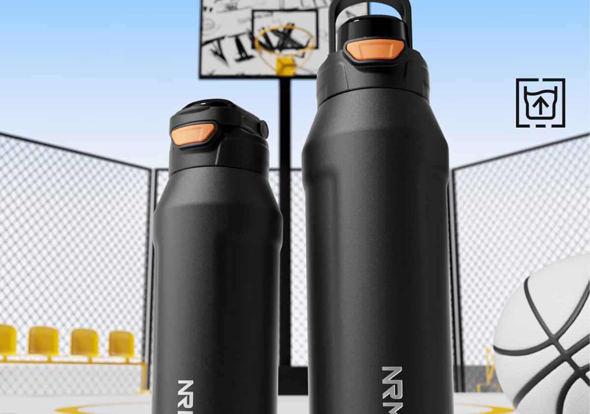 ERM Insulated Large Capacity 316 Stainless Steel Men's Water Bottle Portable High-Value 2026 New Student Straw Cup 6