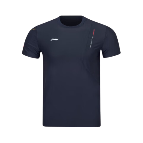 Li-Ning 26th Edition Honor Men's Short Sleeve T-Shirt Summer Breathable Moisture-Wicking Quick-Dry Sports Tee China National Team Half Sleeve Shirt