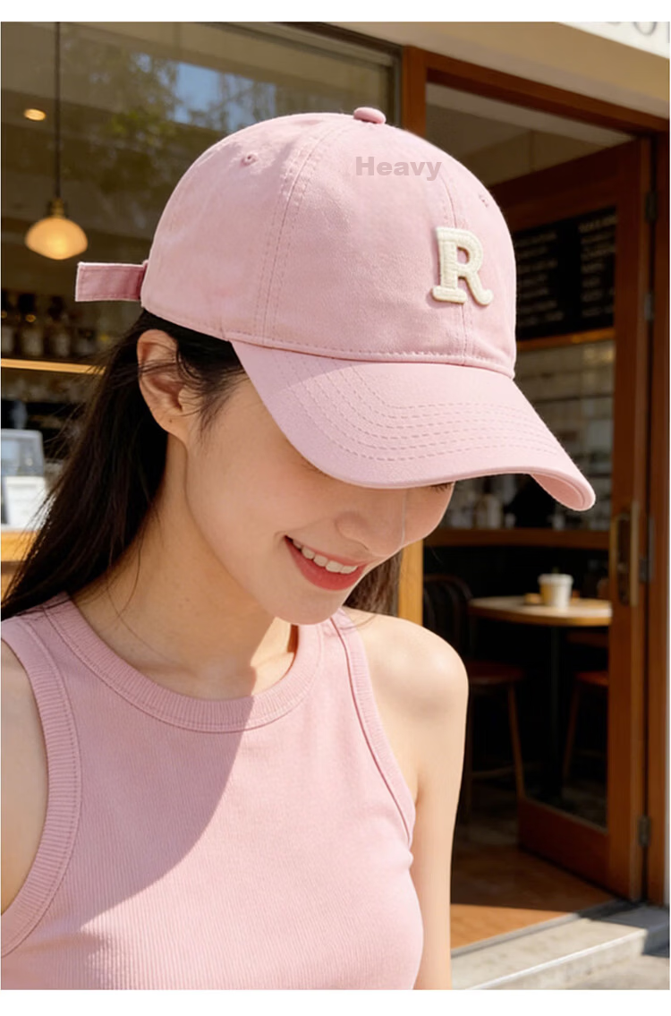Dussena Embroidered Baseball Cap Duckbill Hat Women's Wide Brim Large Face Slimming Men's New Sun Protection Fashion Korean Style 14