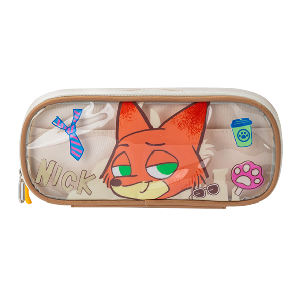 Disney Zootopia Nick Large Capacity Portable Pencil Case Cute Multi-layer Stationery Box for Boys Elementary Students
