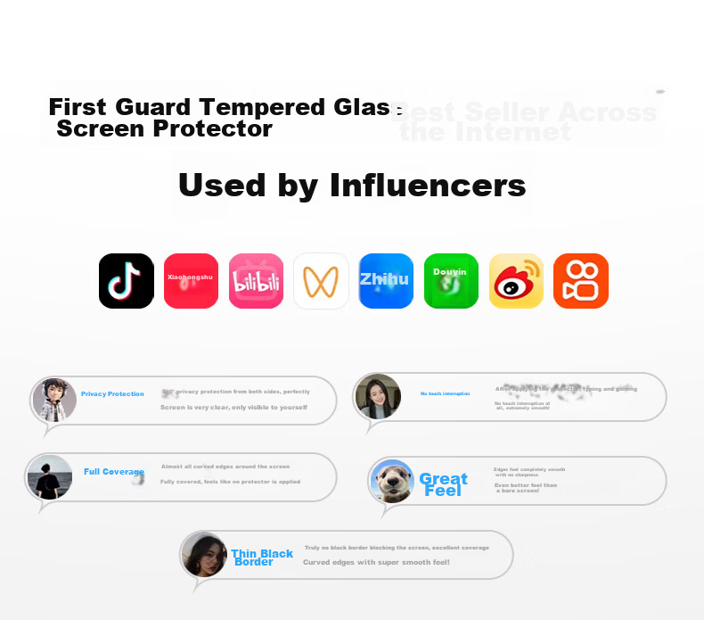 First Guard 360° Anti-Spy Tempered Glass Screen Protector for Huawei Mate 80/80 Pro - Anti-Fingerprint, Drop Resistant, Privacy Protection Film 6