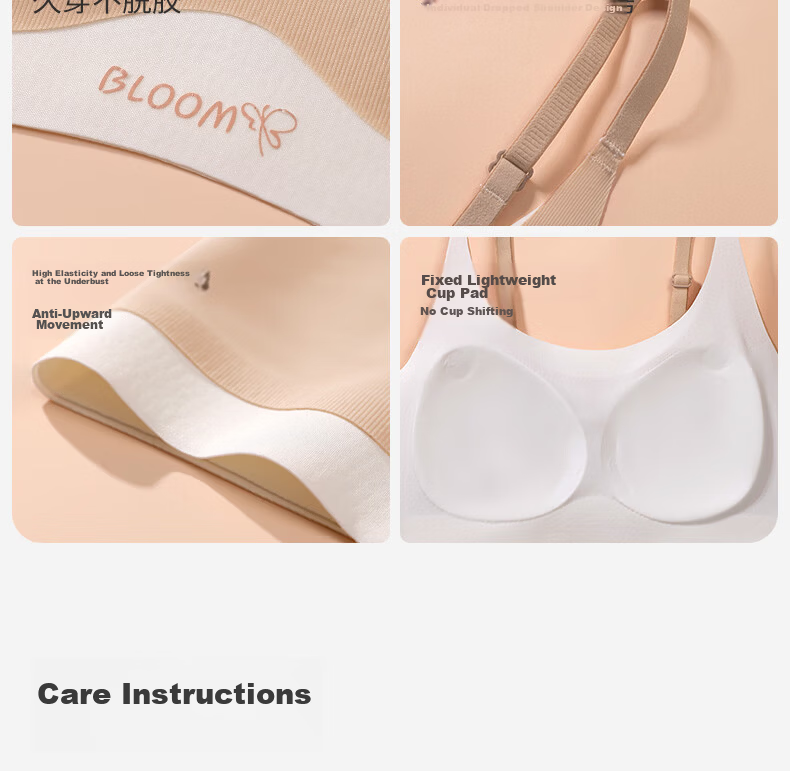 Meishianxuan Junior High School Girls Seamless Sports Bra Youth Development Anti-Shock Camisole Underwear for High School Girls Nude Pink Bra 20