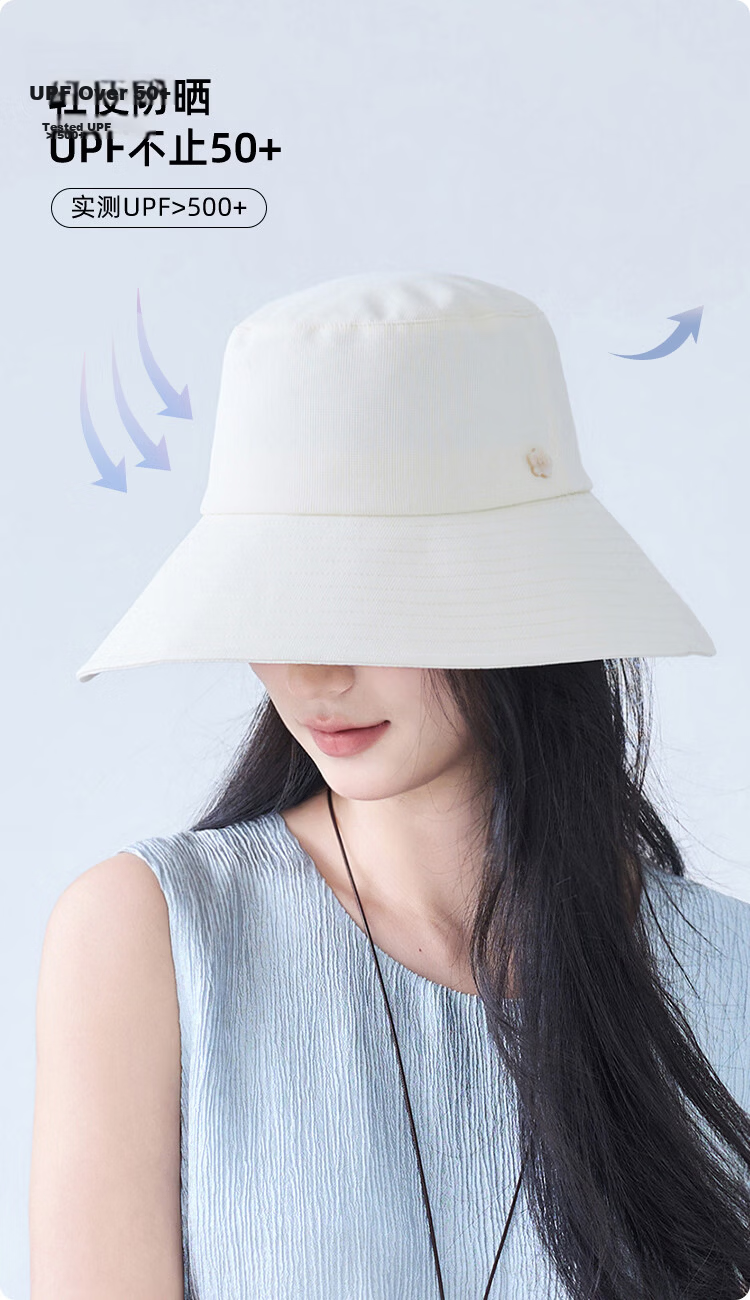 JIUMU Women's Sun Protection Hat UV Protection Outdoor Summer Bucket Hat Face Covering 3