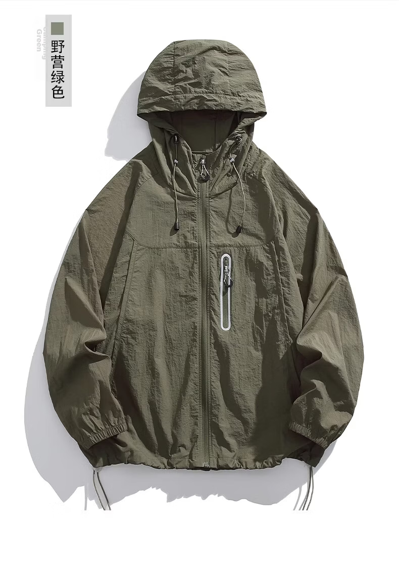 :CHOCOOLATE IT Unisex Couple Summer New Ice Silk Quick-Dry UV Protection Skin Jacket White S 17