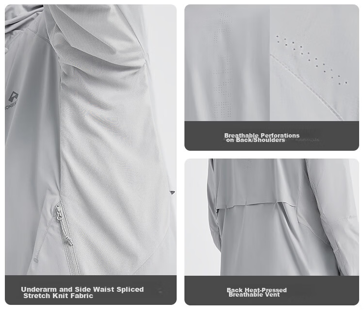 Toread Men's Summer Outdoor Lightweight Sun Protection Jacket Loose Fit Hooded UV Protection Skin Jacket 7