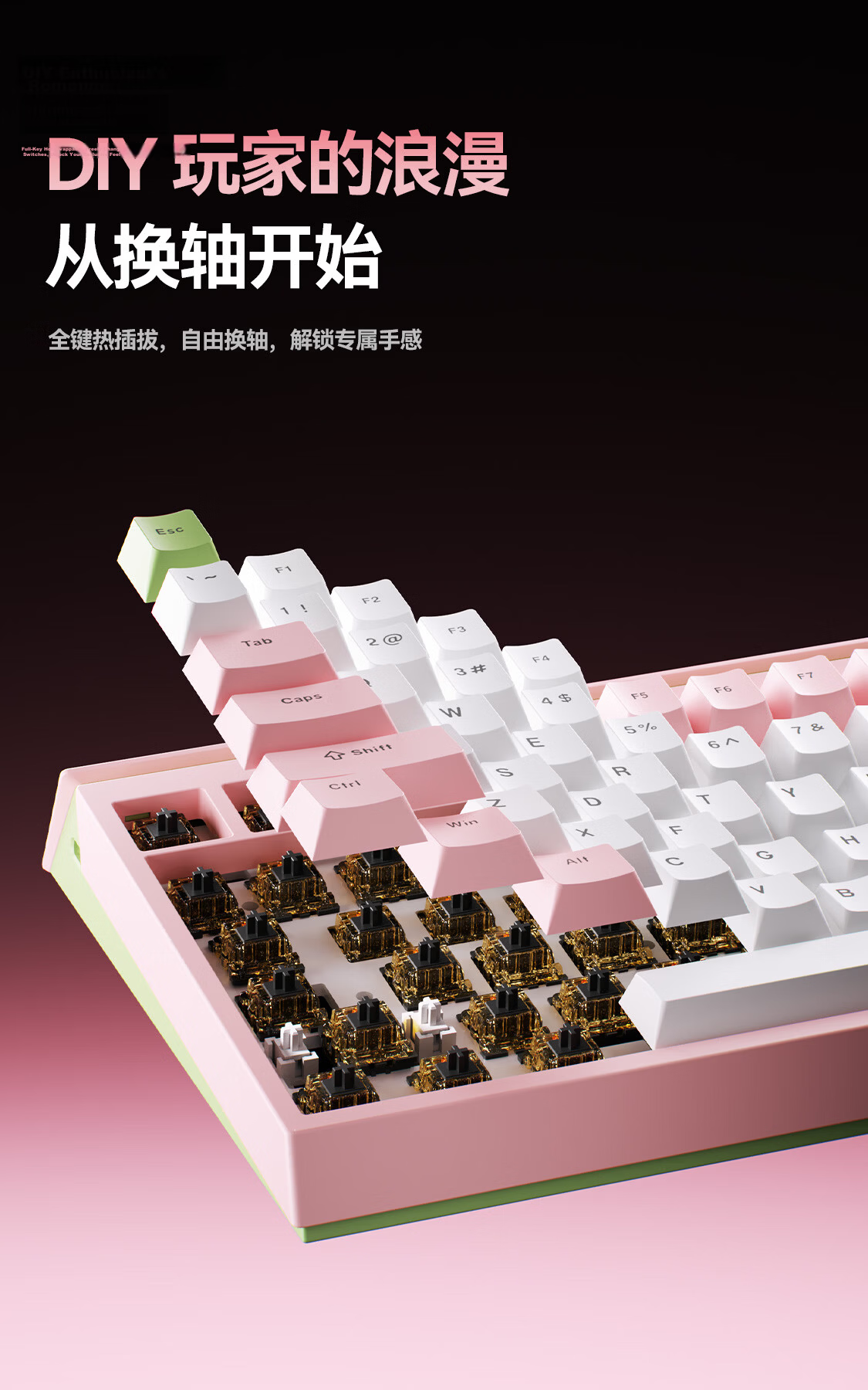 AUSDOM U75 Custom Mechanical Keyboard Wired/Wireless/Bluetooth Tri-Mode Hot-Swappable 75-Key Gasket Structure RGB Gray HIFI Golden Taurus Switches for Gaming and Office 10