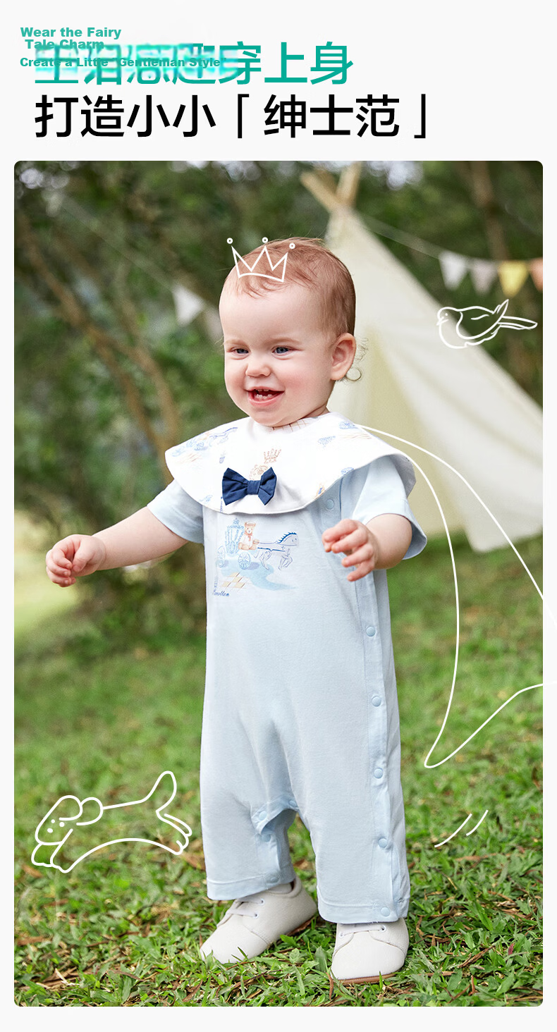 PurCotton Baby Clothes Summer Thin Newborn Romper Girls Crawling Suit Short Sleeve Garden Purple Size 73 7
