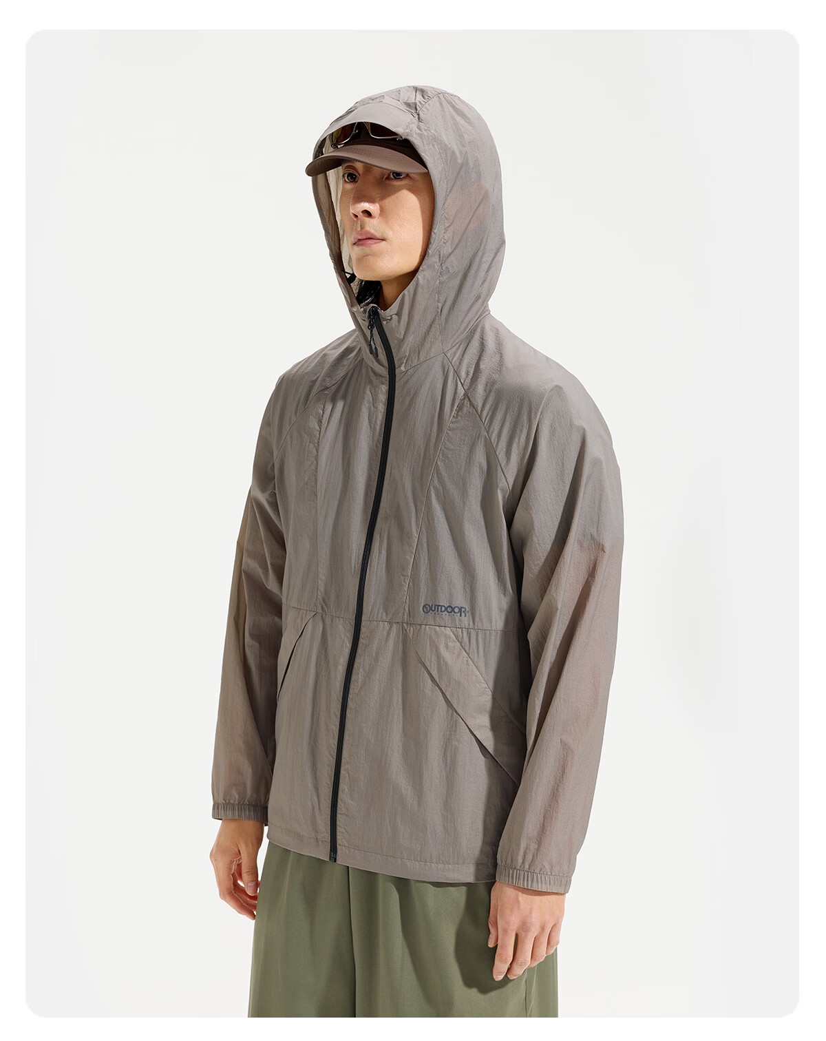 OUTDOOR PRODUCTS Men's Sun Protection Jacket Spring Summer 2026 Lightweight Comfortable Water-Repellent Coat UV Protection UPF50+ OFPF621312 20
