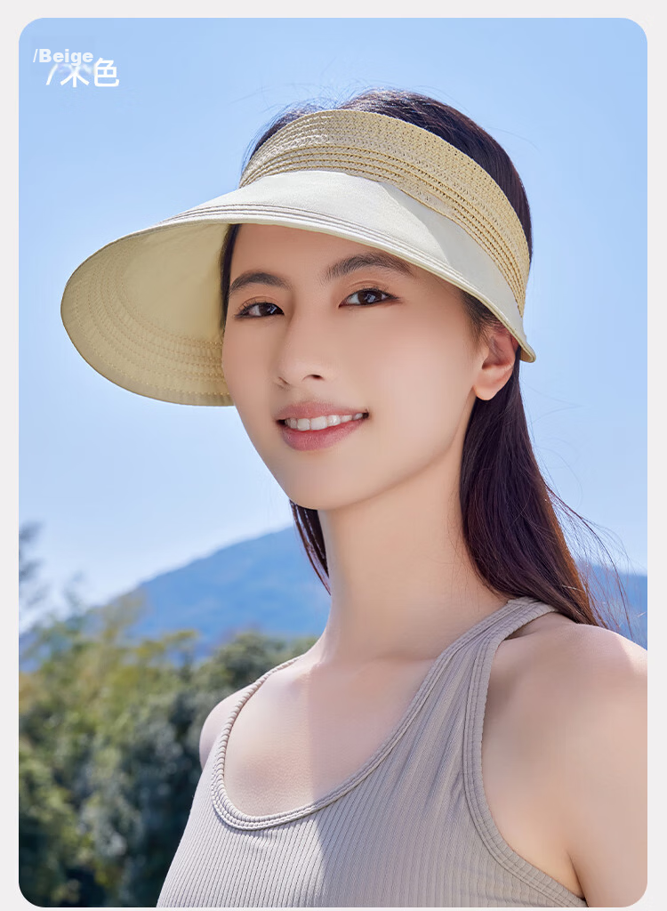 Romon Women's Sun Protection Hat UV Protection Wide Brim Face Cover Cycling Outdoor Open Top Sun Hat 13