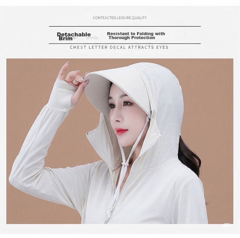 AEMAPE Mother's Day Women's Ice Silk Sun Protection Jacket Summer UV Protection UPF50+ Outdoor Lightweight Breathable Loose Fit Sunblock Shirt 9