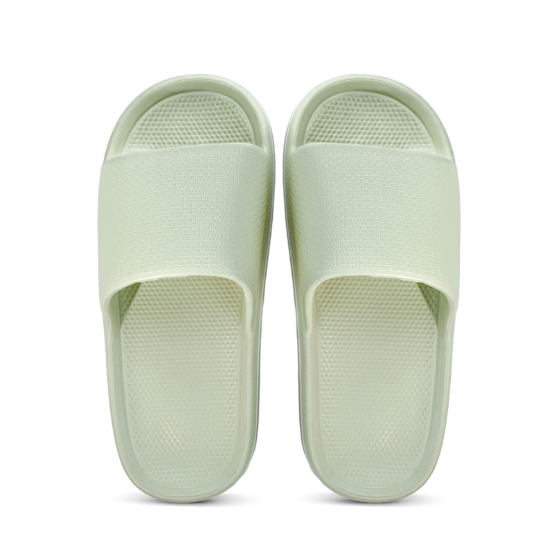 Limi Women's Bathroom Non-Slip Thick-Soled Couple Home Slippers Light Green