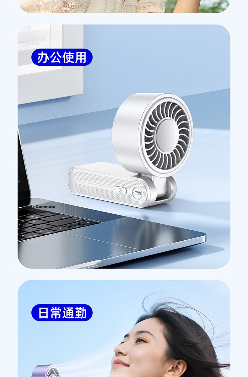 Cobins Ice Core Cannon Mini Fan Handheld Semiconductor Cooling Fan 2026 New Long Battery Life Rechargeable 3C Certified Foldable Ice Compress Silent Airplane Approved 17