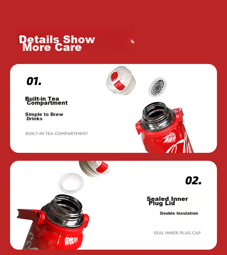 Germ Coca-Cola Collaboration Rhythm Insulated Bottle GE-CK23AW-B35-1 Starlight White 800ml (Piece) 19