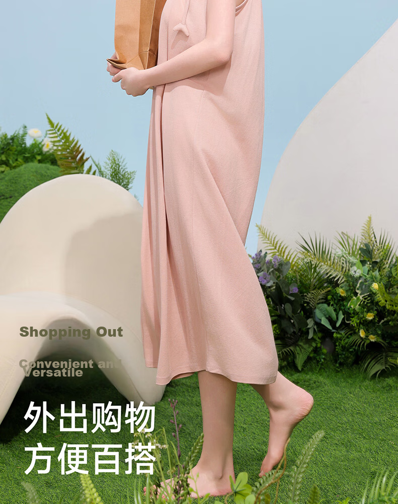 Sidoo Maternity Nursing Nightgown Spring Summer with Chest Pad Loose Fit Nursing Dress Plus Size Pink L 20