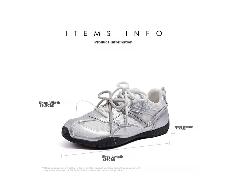 CAMEL Wang Junkai Edition Crescent Moon Trainer 4th Gen Women's Retro Racing Shoes L26A548053 Silver Size 36 29