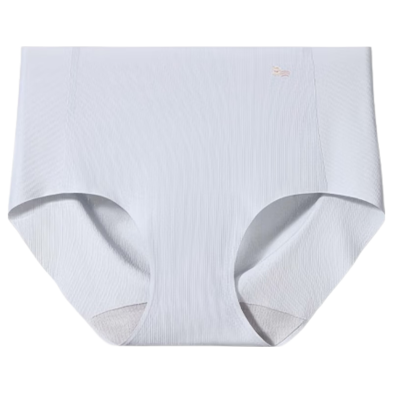 Maniform Women's Seamless Cooling Quick-Dry Antibacterial Cotton Crotch Summer Thin Breathable Mid-Waist Briefs