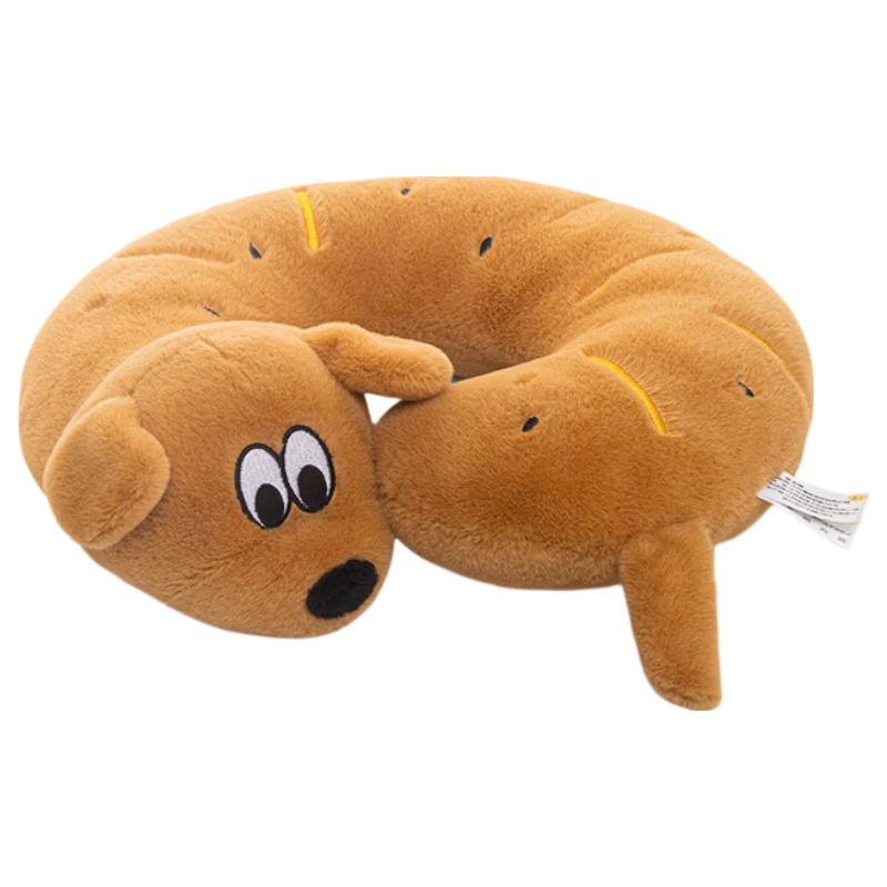 Zhuoqu Meat Floss Puppy Neck Pillow Plush Toy Cute Doll Sleeping Hug Pillow Graduation Gift for Girls