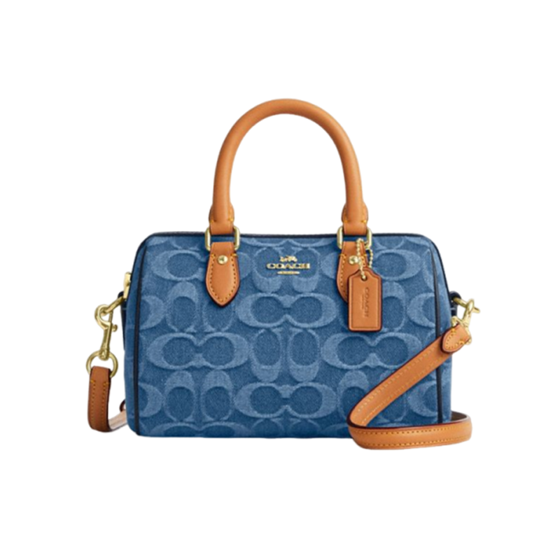 COACH Women's ROWAN Small Shoulder Bag Crossbody Bag Indigo CDQ36 Gift