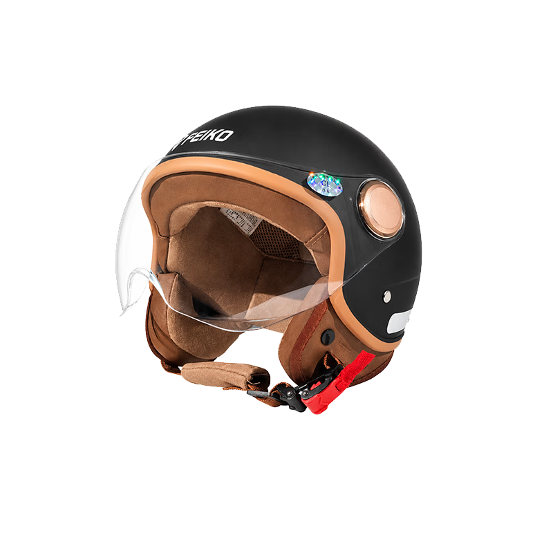 FEIKO Flying Cool Helmet 3C Certified New National Standard Electric Vehicle Four-Season Helmet Sun Protection Breathable Half Helmet Safety Cap for Men and Women Black