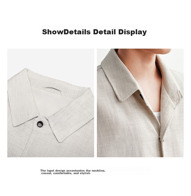 HAUT TON Vintage Style Linen Lyocell Knit Casual Jacket Men's Coat 2026 Spring Autumn Cardigan Shirt 6046 8