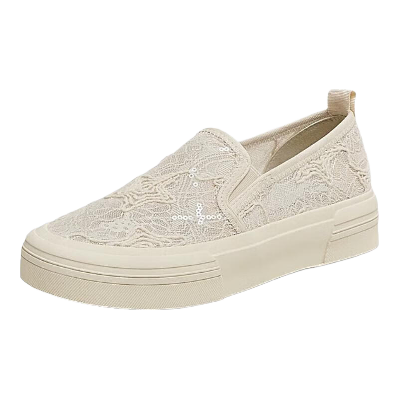 TEENMIX Women's White Sneakers Thick Sole Slip-On Fisherman Shoes Breathable Casual New Arrival